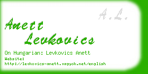 anett levkovics business card